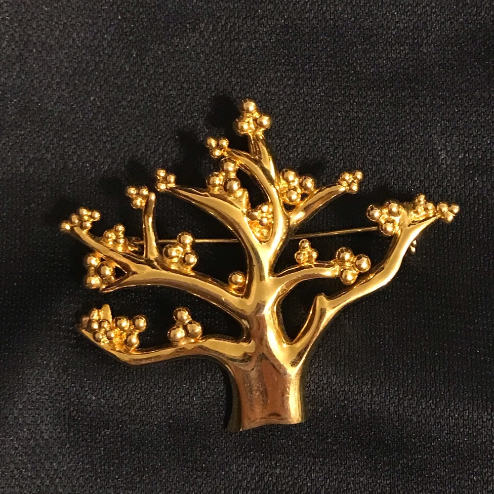 Vintage Tree Of Life Necklace Brooch